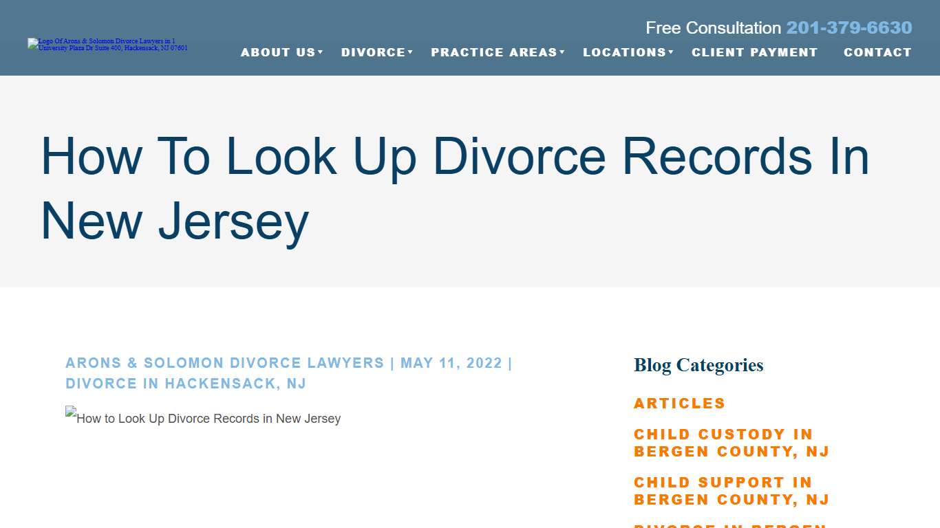 How to Look Up Divorce Records in New Jersey - Hackensack, NJ - Arons & Solomon Divorce Lawyers